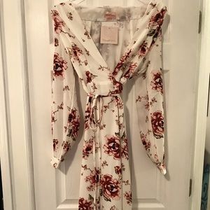 White floral dress